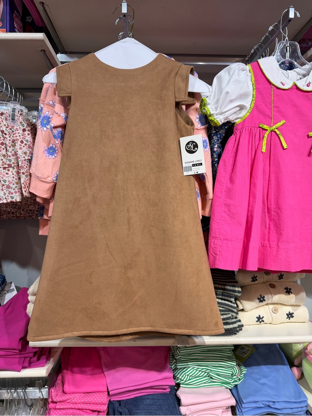 NWT Susanne Lively Wheat Faux Suede Dress